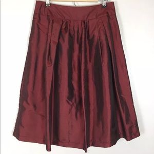 Worthington red wine pleated skirt